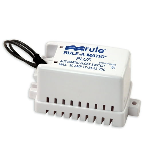 Rule 40FA Rule-A-Matic Float Switch Plus with Shield and In-Line Fuse Holder - 12-24-32 VDC
