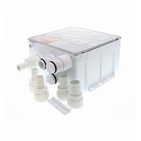 Rule 98B 9.5" x 9" x 5" Shower Drain Box, 800 GPH, 12V