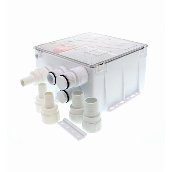 Rule 98B 9.5" x 9" x 5" Shower Drain Box, 800 GPH, 12V
