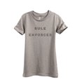 thumbnail image 1 of Rule Enforcer Women's Fashion Relaxed T-Shirt Tee Heather Tan Large, 1 of 3