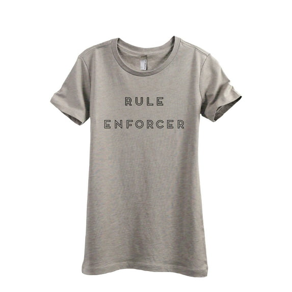 Rule Enforcer Women's Fashion Relaxed T-Shirt Tee Heather Tan Large
