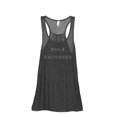 thumbnail image 1 of Rule Enforcer Women's Fashion Sleeveless Flowy Racerback Workout Yoga Tank Top Charcoal Grey Large, 1 of 3