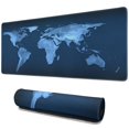thumbnail image 1 of Rule the Gaming World with Large World Map Mouse Pad: Stitched Edges, Anti-Slip Base, Waterproof - Designed for Gamers, Office & Home (Black, 31.5 x 11.8 ), 1 of 7
