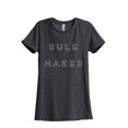 thumbnail image 1 of Rule Maker Women's Fashion Relaxed T-Shirt Tee Charcoal Grey Medium, 1 of 3