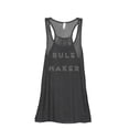 thumbnail image 1 of Rule Maker Women's Fashion Sleeveless Flowy Racerback Workout Yoga Tank Top Charcoal Grey Small, 1 of 3