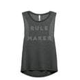thumbnail image 1 of Rule Maker Women's Fashion Sleeveless Muscle Workout Yoga Tank Top Charcoal Grey Medium, 1 of 3