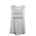 thumbnail image 1 of Rule Maker Women's Fashion Sleeveless Muscle Workout Yoga Tank Top Sport Grey Large, 1 of 3