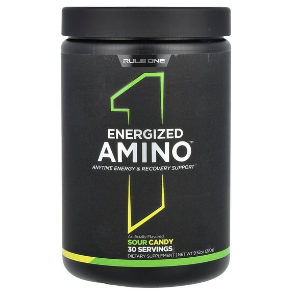 Rule One Proteins Energized Amino, Sour Candy, 9.52 oz (270 g)