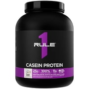 Rule 1 Proteins Casein Protein - 25g Protein and 11g EAAs Per Serving from Slow-Release Micellar Casein for Overnight Recovery and Sustained Delivery Between Meals 4 Pounds, Vanilla Cr me
