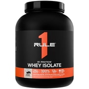Rule 1 Proteins R1 Protein Whey Isolate - with 25g Protein & 6g BCAA Exclusively from Isolated & Hydrolyzed Sources for Workout Recovery 5 Pounds, Cookies & Cr me