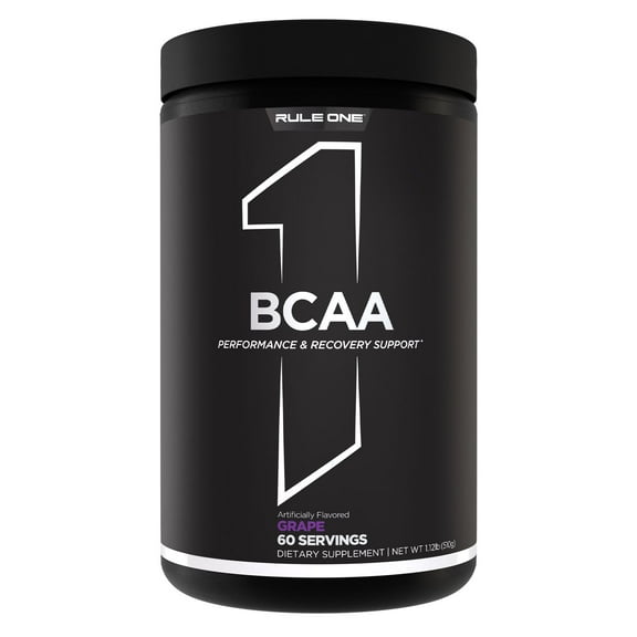 RULE 1 Train BCAAs 30 serv Juicy Grape Stim Free Intra Workout 450g