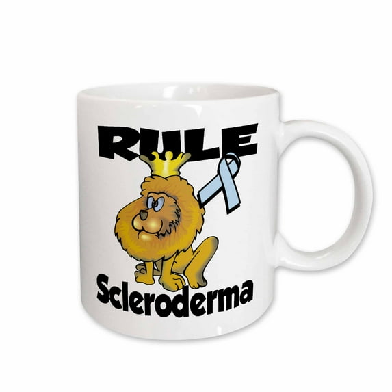 3drose, Rule Scleroderma Awareness Ribbon Cause Design, 11oz Mug