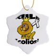 thumbnail image 1 of 3drose, Rule Scoliosis Awareness Ribbon Cause Design, 3 inch Snowflake Porcelain Ornament, 1 of 7