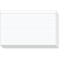 thumbnail image 1 of Ruled Index Cards | 100lb Heavyweight Thick White Cover Stock | 100 per Pack | 5 x 8 Inches, 1 of 5