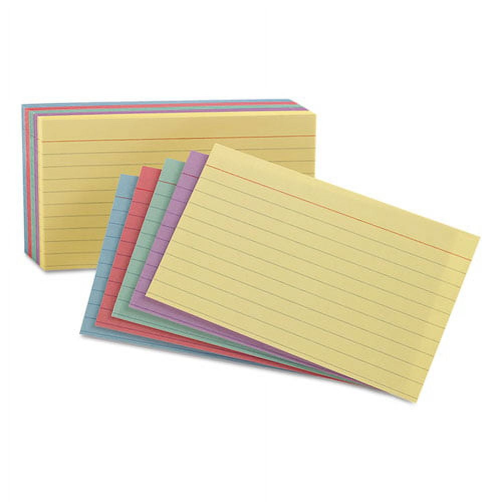 Ruled Index Cards, 4 x 6, Blue/Violet/Canary/Green/Cherry, 100/Pack Ruled Index Cards, 4 x 6, Blue/Violet/Canary/Green/Cherry, 100/Pack