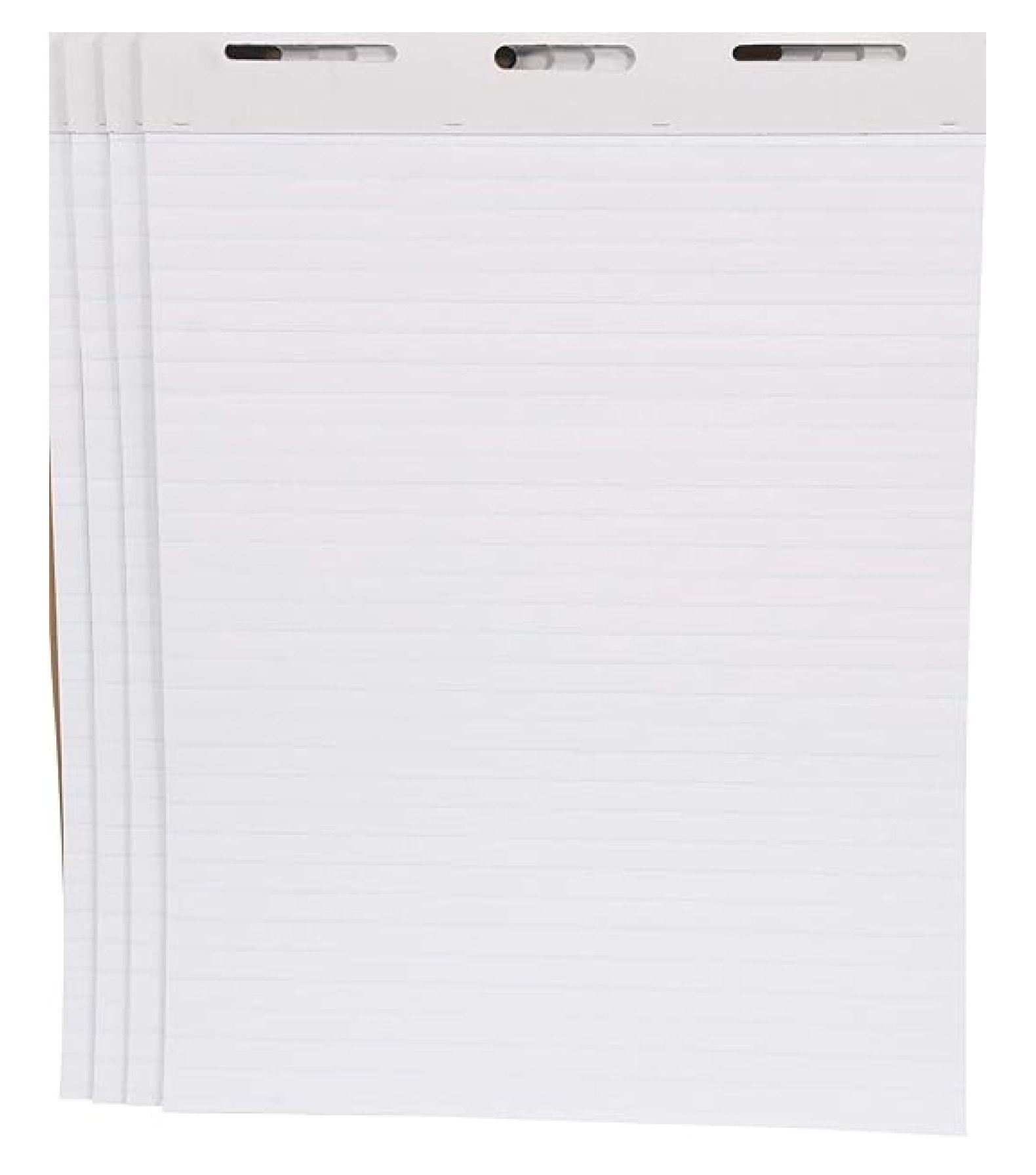 Ruled Pads, 27 x 34 Inches, 50 Sheets, White, Pack of 4