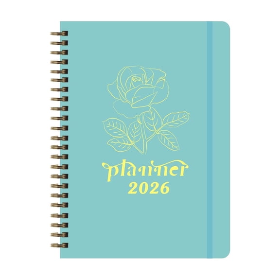 Ruled Spiral Writing Notebook, A5 Hardcover Lined College Journal, Strong Twin-Wire Binding with Premium Paper for School,Office,Home Green