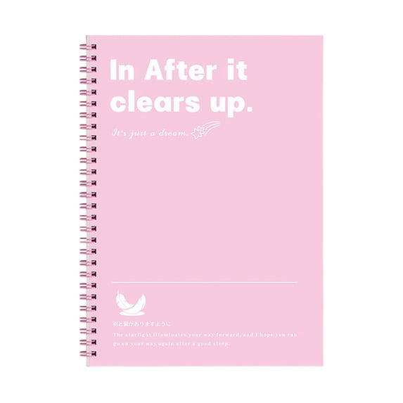 Ruled Writing Notebook, Oimcto College Rule Top Bound Journal, Back Page Writing, 60 Sheets, 6 Assorted Color Notebooks, White Paper, Top Binding for Flat Lay, Ideal for College, Work, B5, Pink