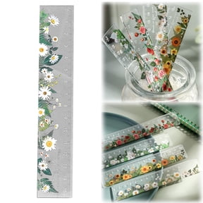 Ruler Cute, 6 Inch Ruler, Cute Ruler, Mini Ruler, Small Ruler, Plastic Flower Scale Measuring Ruler 6 inch Straight Ruler for Drawing Painting Measuring Scale Accurate Scale
