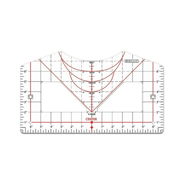 Ruler For Alignment And Sublimation T Shirt Design Centering Tool Heat Tape Included Acrylic Measurement For All Size Hea