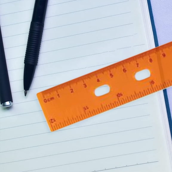 Ruler Measuring Tool for Office Layout Drafting and Desk Use, Clear