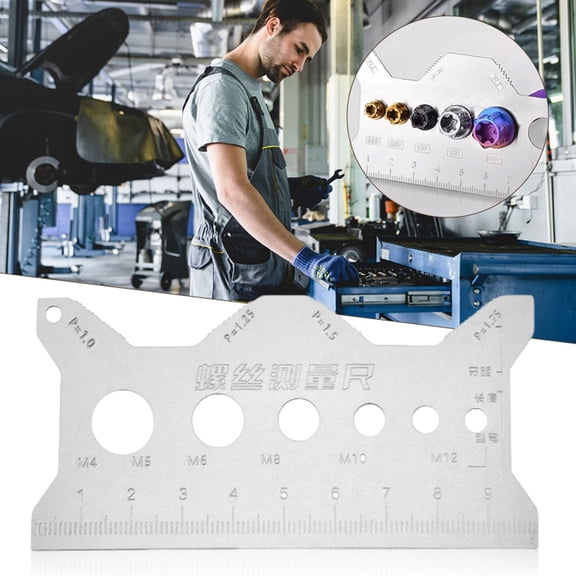 Ruler,Precisions Screw Gauges Accurate Measurement Tool Screw Measuring Card Portable Screw Size Measuring For 4mm/5mm