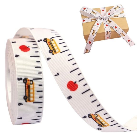 Ruler Ribbon Back to School Ribbon, Ruler Ribbon 2cm*10 Yards Ribbon For Teacher Appreciation Decorations School Crafts Ribbons For Wrapping DIY Projects