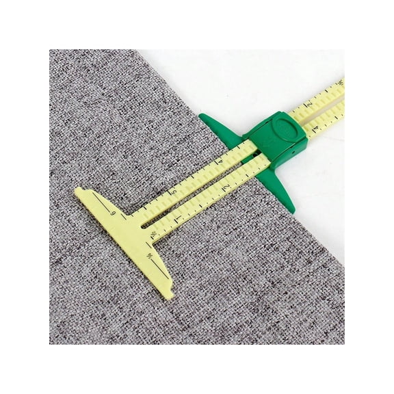 Ruler Scale 5 IN 1 Sewing Seam Ruler Measuring Gauge Patchwork Quilting Tailor Ruler Sizer Helper Aluminum Plastic Sliding Gauge