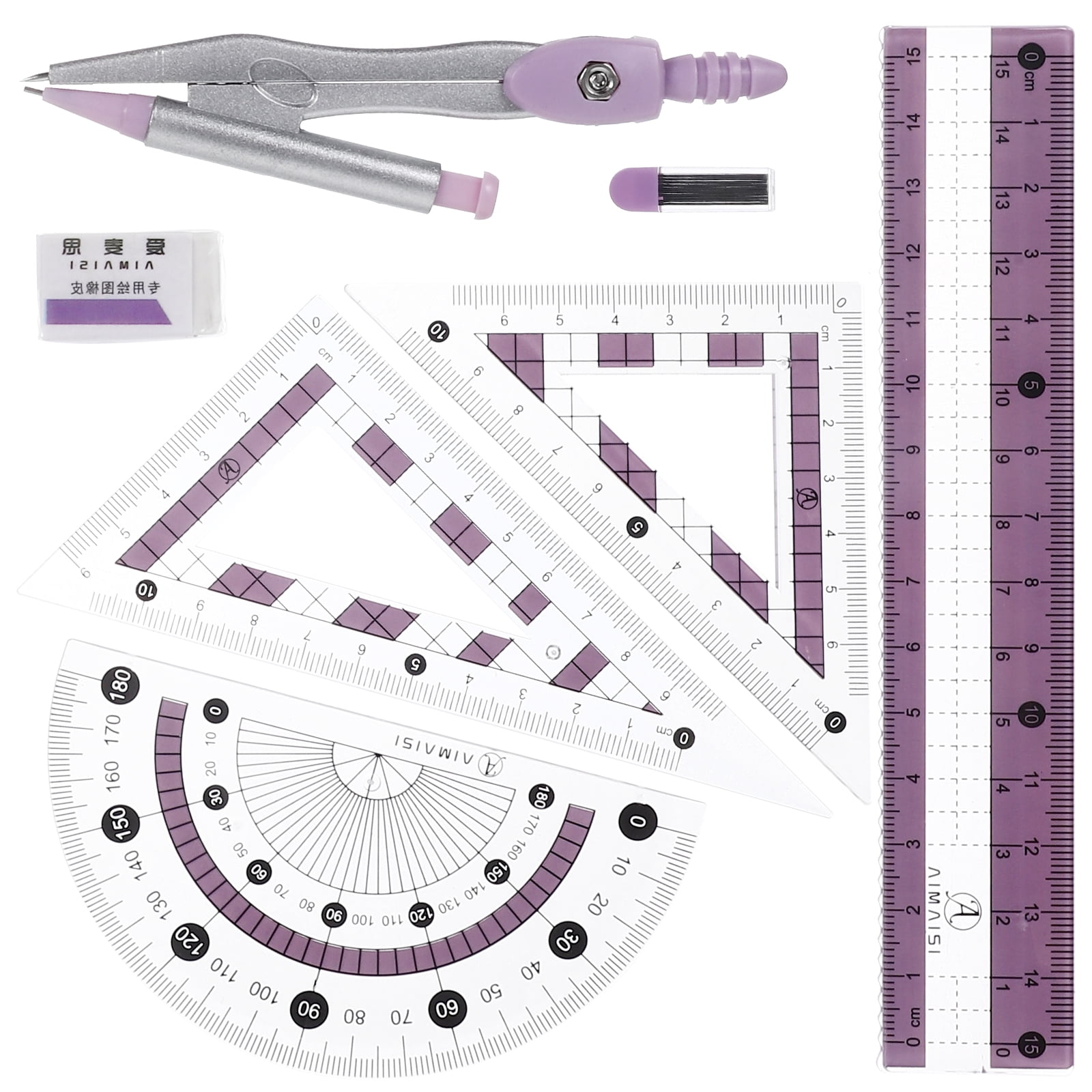 Ruler Set Measurement Tool Kids Drawing Stationery Office and Supplies