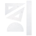 thumbnail image 1 of WHAMVOX 1 Set Triangular Ruler Protractor Scale Drafting Tools Professional Drawing Triangle Geometric Set, 1 of 6