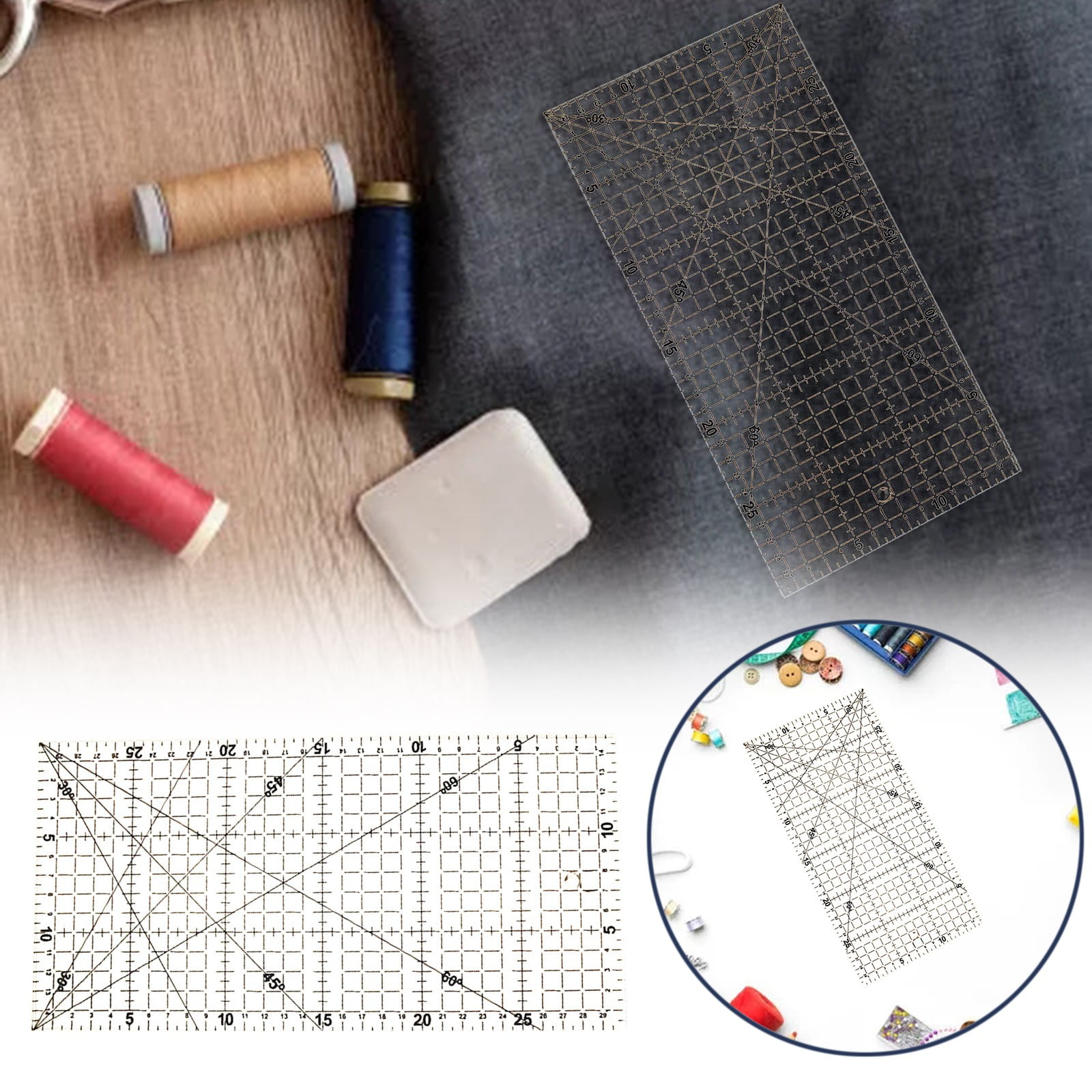 Ruler With Inches And Centimeters Plastic Ruler TShirt Alignment Ruler