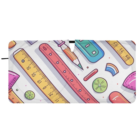 Rulers Car Windshield Sun Shade Foldable Front Window Shades Cover Sun Visor Shield Block