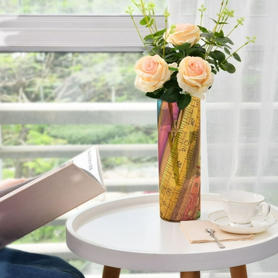 Rulers Cartoon Flower Vase Decorative Vases for Flowers Home Decor for Centerpieces Entryway Shelf Living Room