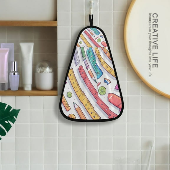 Rulers Hanging Kitchen Towel Machine Washable Hand Towel Bathroom Absorbent Towel Quick Dry Dishcloth