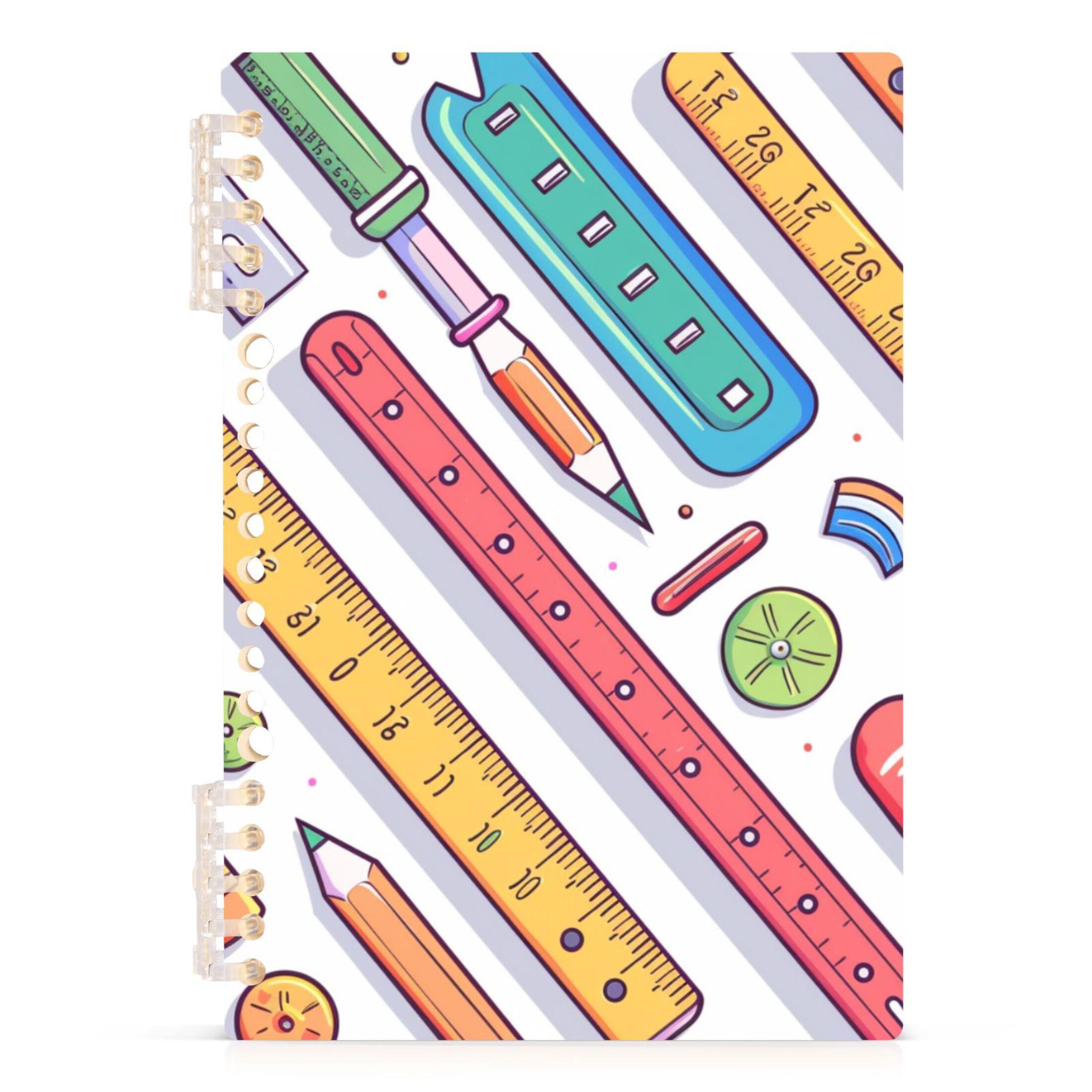 Rulers Ring Binder Notebook Journey Note Diary College Ruled Spiral ...