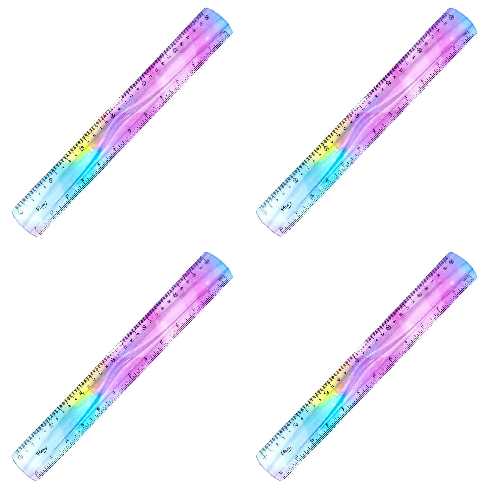 Rulers, Ruler 12+ Inch, Pink Ruler, Flexible Ruler, 12-Inch Bendable ...