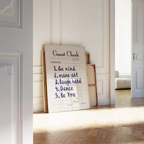 Rules Art Print, Retro Quote Print, Check Print, Dorm Room Decor, Aesthetic Wall Art Wall Art, Modern Wall Decor, 16x24 UNFRAMED