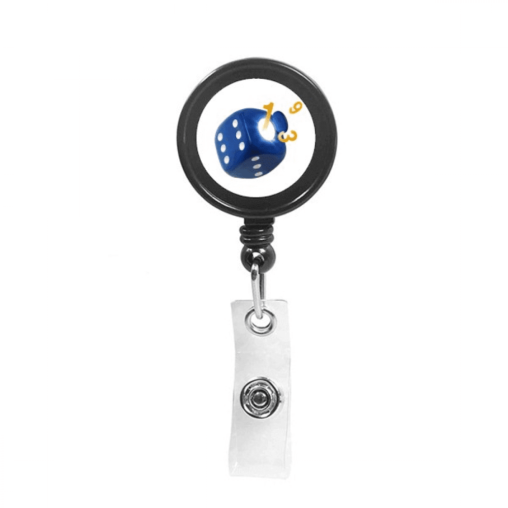 Rules Dice Mahjong Art Deco  Fashion Retractable Keychain Badge Holder ID Badge