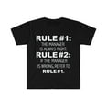 thumbnail image 1 of Rules Manager is always right Boss Unisex T-shirt S-3XL, 1 of 2