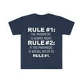 thumbnail image 1 of Rules Paramedic is always right EMT Unisex T-shirt S-3XL, 1 of 2