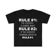 thumbnail image 1 of Rules Scientist is always right is Science Lover Unisex T-shirt S-3XL, 1 of 2