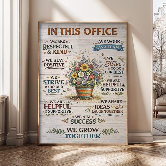 Rules Teamwork Positive Motivation Inspirational Poster
