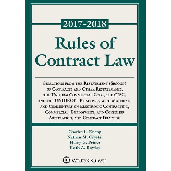 Pre-Owned Supplements: Rules of Contract Law, 2017-2018 Statutory Supplement (Paperback)