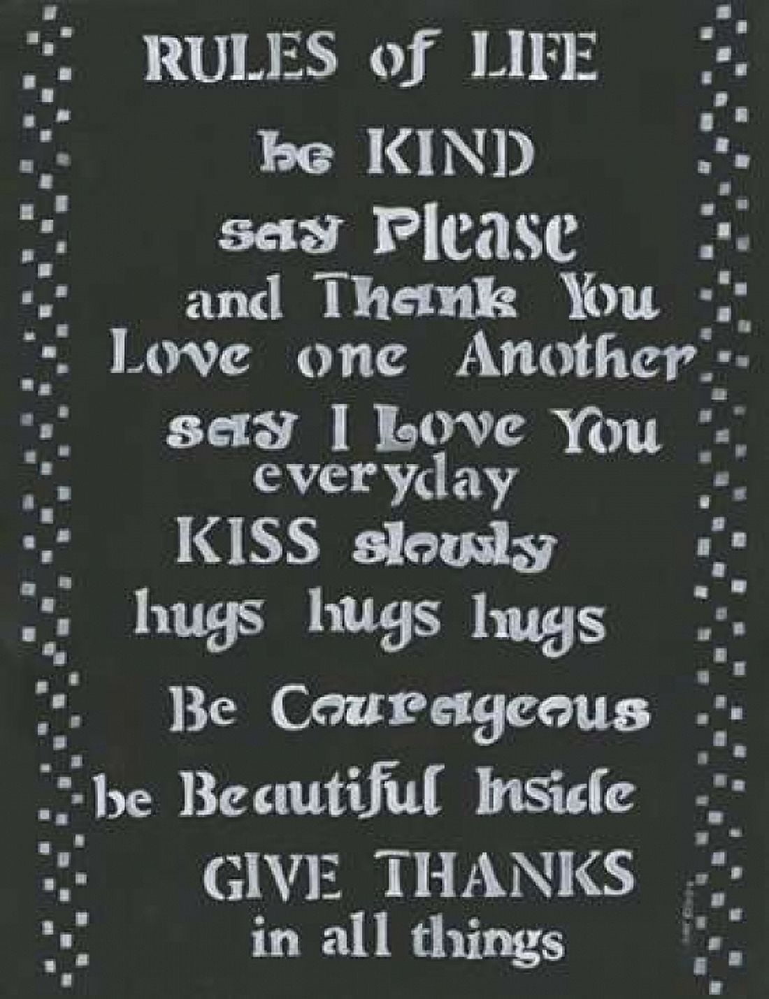 Rules of Life Canvas Art - Cindy Shamp (22 x 28)