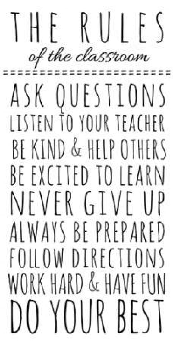 Rules of the Classroom Canvas Art - Anna Quach (10 x 20)