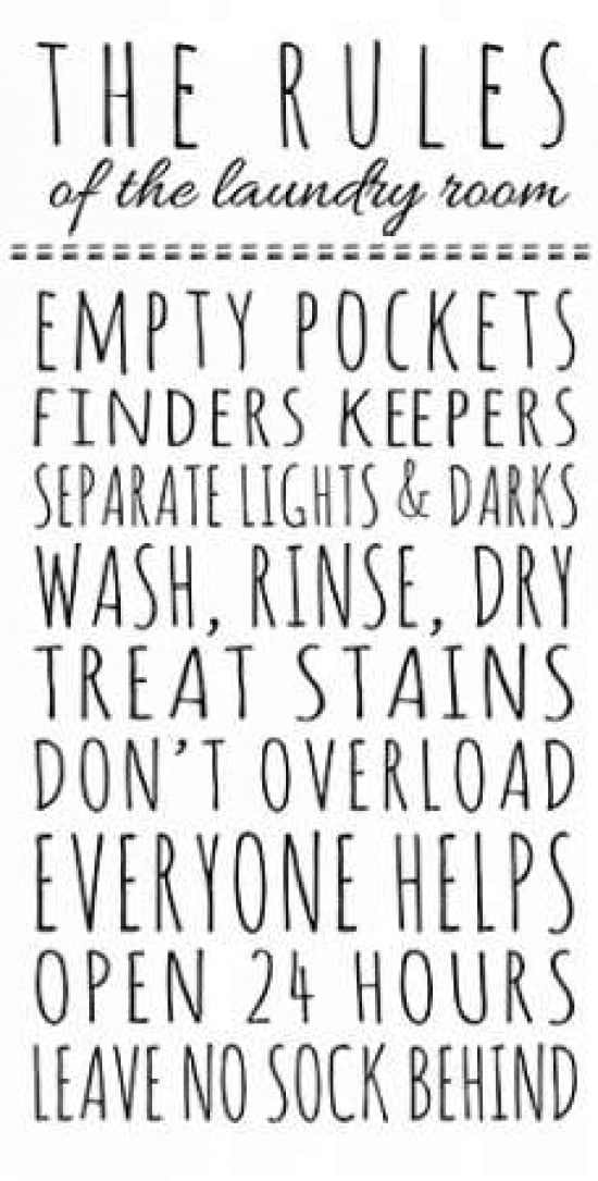 Rules of the Laundry Room Canvas Art - Anna Quach (10 x 20)