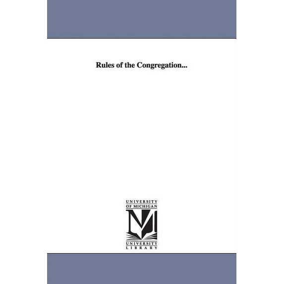 Rules of the Congregation... (Paperback)