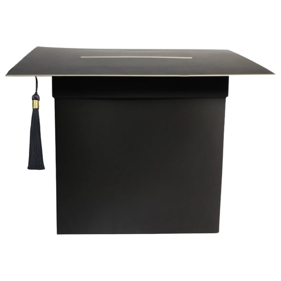 Rulong 2026 Graduation Cap Box, Fringed Souvenir Presentation Box, Desktop Centerpiece for Class Graduation Party Decoration, Black 11.02" * 9.84"