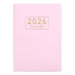 Rulong 2026 Planner Notebook for Students – Daily Plan Organizer with Monthly/Weekly Layouts, Goal Tracking & Habit Log, Pink Cover, 4.17" x 3.07" x 0.35"