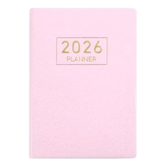 Rulong 2026 Planner Notebook for Students – Daily Plan Organizer with Monthly/Weekly Layouts, Goal Tracking & Habit Log, Pink Cover, 4.17" x 3.07" x 0.35"